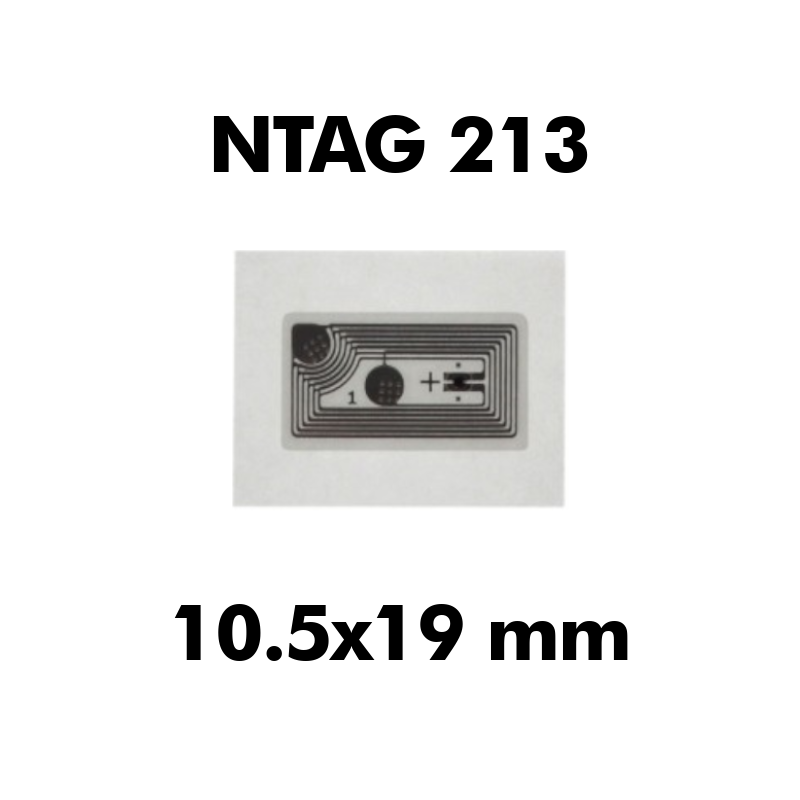 MIDAS SLIM NTAG213 WET CLEAR 10.5x19mm