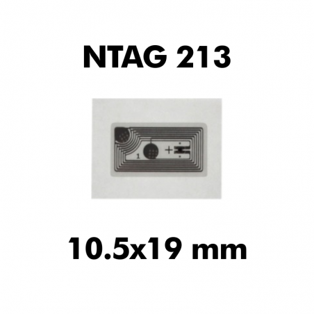 MIDAS SLIM NTAG213 WET CLEAR 10.5x19mm