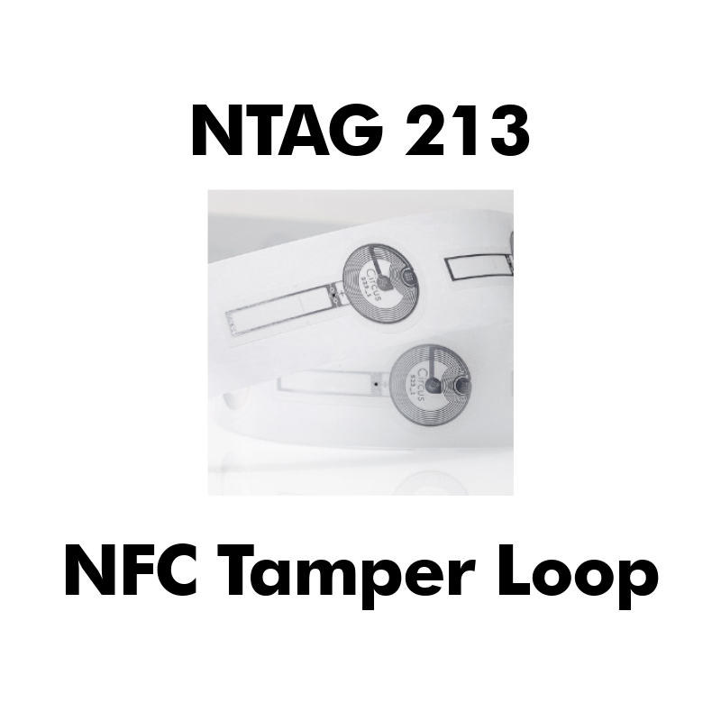 Tag NFC Tamper Loop NTAG213 TT adesivi