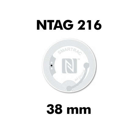 Tag NFC NTAG216 38mm adesivi