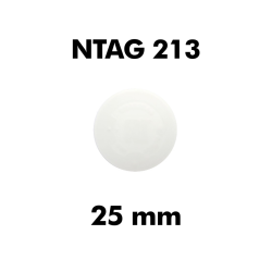 White NFC Label NTAG213 R25mm